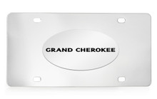Jeep Grand Cherokee Chrome Plated Solid Brass Emblem On A Stainless Steel Plate