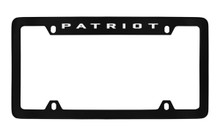 Jeep Patriot Black Coated Zinc Top Engraved License Plate Frame 