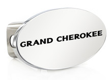 Jeep Grand Cherokee Oval Chrome Plated Trailer Hitch Cover 