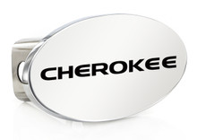 Jeep Cherokee Oval Chrome Plated Trailer Hitch Cover 
