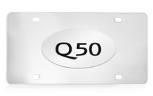 Infiniti Q50 Chrome Plated Solid Brass Emblem Attached To A Stainless Steel Plate