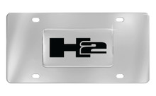Hummer H2 Logo Only Chrome Plated Solid Brass Emblem Attached To A Stainless Steel Plate