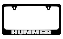 Hummer Black Coated Zinc License Plate Frame Holder With Silver Imprint
