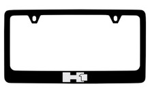 Hummer H1 Logo Only Black Coated Zinc License Plate Frame Holder With Silver Imprint