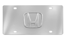 Honda 3D Chrome Plated Solid Brass Emblem Attached To A Stainless Steel Plate