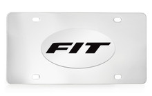 Honda Fit Chrome Plated Solid Brass Emblem Attached To A Stainless Steel Plate