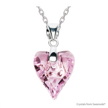 Rosaline Wild Heart Necklace Embellished With Dazzling Crystals (NE4R-508)