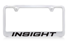 Honda Insight Logo Chrome License Plate Frame Holder With Black Imprint