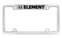 Honda Accord Logo Chrome Plated Zinc Top Engraved License Plate Frame Holder With Black Imprint
