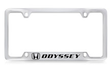 Honda Odyssey Logo Chrome Plated Zinc Bottom Engraved License Plate Frame Holder With Black Imprint
