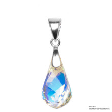 Crystal Aurore Boreale Helix Pendant Embellished With Dazzling Crystals (PE1R-001AB)
