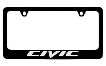 Honda Civic Black Coated Zinc License Plate Frame Holder