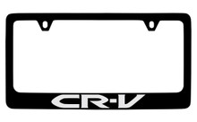 Honda CR-V Black Coated Zinc License Plate Frame - Wide Bottom Frame