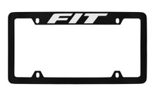 Honda Fit Top Engraved Black Coated Zinc License Plate Frame Holder 