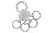 Honda Round Keychain With 4 Quick Realease Keychain Rings & Twist Ring Top In A Black Gift Box