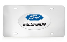 Ford Excussion Chrome Plated Solid Brass Emblem Attached To A Stainless Steel Plate