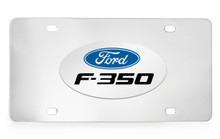 Ford F-350 With Logo Chrome Plated Solid Brass Emblem Attached To A Stainless Steel Plate