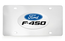 Ford F-450 Chrome Plated Solid Brass Emblem Attached To A Stainless Steel Plate