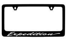 Ford Expedition Script Black Coated Zinc License Plate Frame Holder