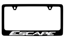 Ford Escape Black Coated Zinc License Plate Frame Holder With Silver Imprint