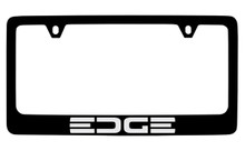 Ford Edge Black Coated Zinc License Plate Frame Holder With Silver Imprint