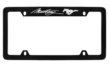 Ford Mustang Script Black Coated Zinc License Plate Frame 