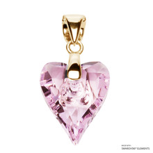Rosaline Wild Heart Pendant Embellished With Dazzling Crystals (PE4G-508)