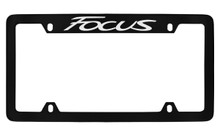 Ford Focus Top Engraved Black Coated Zinc License Plate Frame 