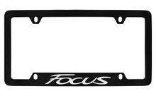 Ford Focus Bottom Engraved Black Coated Zinc License Plate Frame