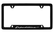 Ford Expedition Script Bottom Engraved Black Coated Zinc License Plate Frame