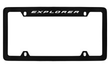 Ford Explorer Top Engraved Black Coated Zinc License Plate Frame 