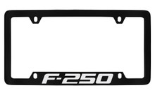 Ford F-250 Bottom Engraved Black Coated Zinc License Plate Frame 