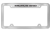 Ford Taurus Sho Top Engraved Chrome Plated Solid Brass License Plate Frame Holder With Black Imprint