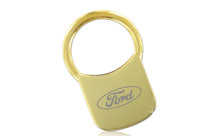 Ford Gold Plated Solid Brass Padlock Shape Keychain In A Black Gift Box