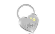 Ford Heart Shape With 2 Yellow Crystals In A Black Gift Box. Embellished With Dazzling Crystals