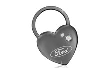 Ford Black Heart Shaped Keychain In A Black Gift Box