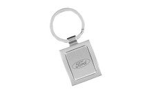 Ford Stubby Satin Silver Square Shape Keychain In A Black Gift Box