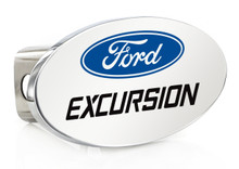 Ford Excursion Logo Oval Chrome Plated Trailer Hitch Cover 