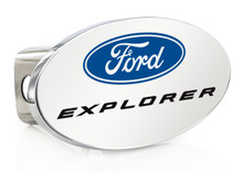 Ford Explorer Logo Oval Chrome Plated Trailer Hitch Cover 