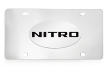 Dodge Nitro Chrome Plated Solid Brass Emblem Attached To A Stainless Steel Plate