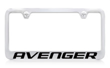 Dodge Avenger Block Letters License Plate Frame Tag Holder With Black Imprint