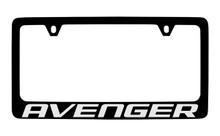 Dodge Avenger Black Coated Zinc License Plate Frame Holder With Silver Imprint