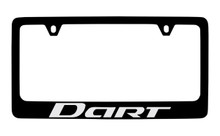 Dodge Dart Black Coated Zinc License Plate Frame Holder With Silver Imprint