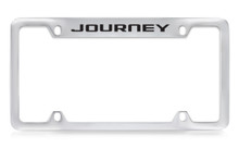 Dodge Journey Chrome Plated Solid Brass Top Engraved License Plate Frame Holder With Black Imprint