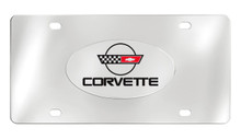 Chevy Corvette C4 Logo Vanity License Plate