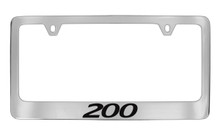 Chrysler 200 Chrome Plated Solid Brass License Plate Frame Holder With Black Imprint