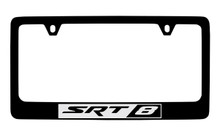 Chrysler SRT 8 Black Coated Zinc License Plate Frame Holder With Silver Imprint