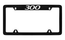 Chrysler 300 Black Coated Zinc Top Engraved License Plate Frame Holder With Silver Imprint
