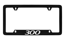 Chrysler 300 Black Coated Zinc Bottom Engraved License Plate Frame Holder With Silver Imprint