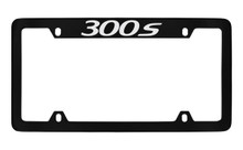 Chrysler 300S Black Coated Zinc Top Engraved License Plate Frame Holder With Silver Imprint